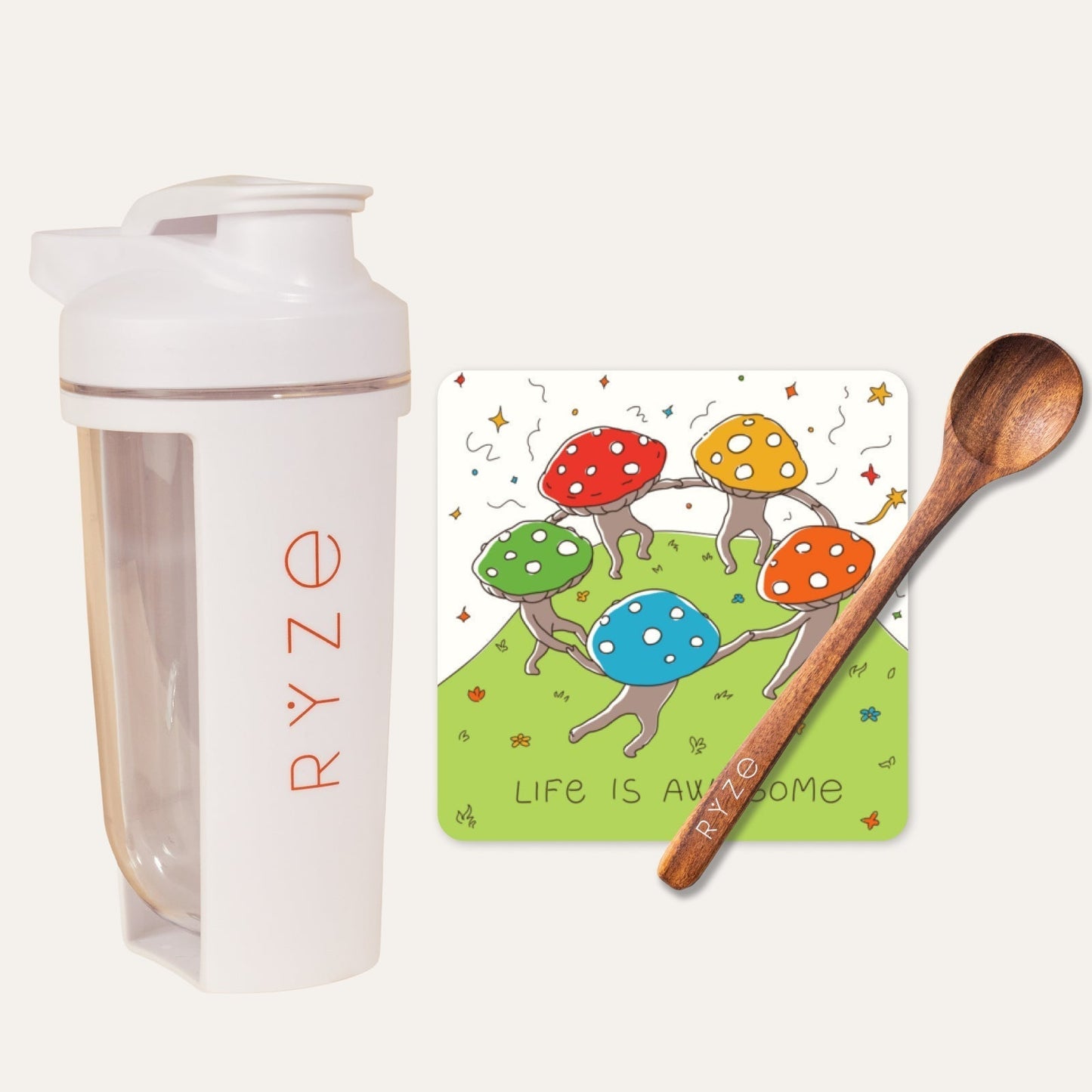 Shaker Bottle + Spoon + FREE Gifts