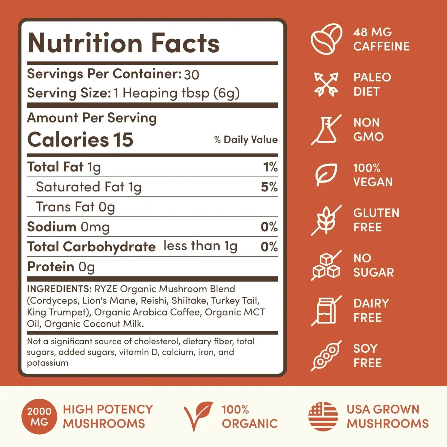 Mushroom Coffee (1 pack - 30 Servings)