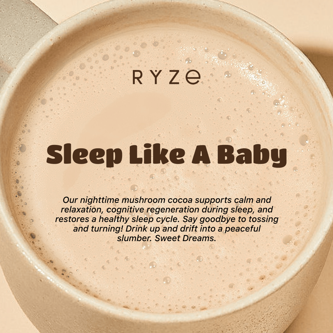 RYZE Hot Cocoa - with 6 Sleep Superfoods to Help Fall Asleep and Stay Asleep